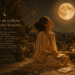 une femme est éclairée par la pleine lune, elle vit au rythme des cycles lunaires