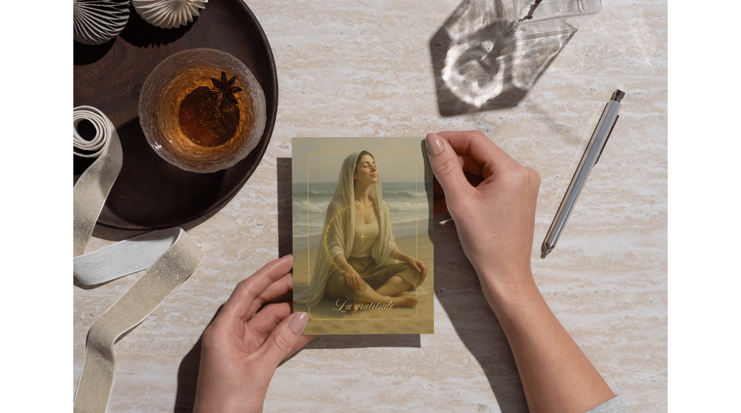 carte gratitude de l'oracle de vibration