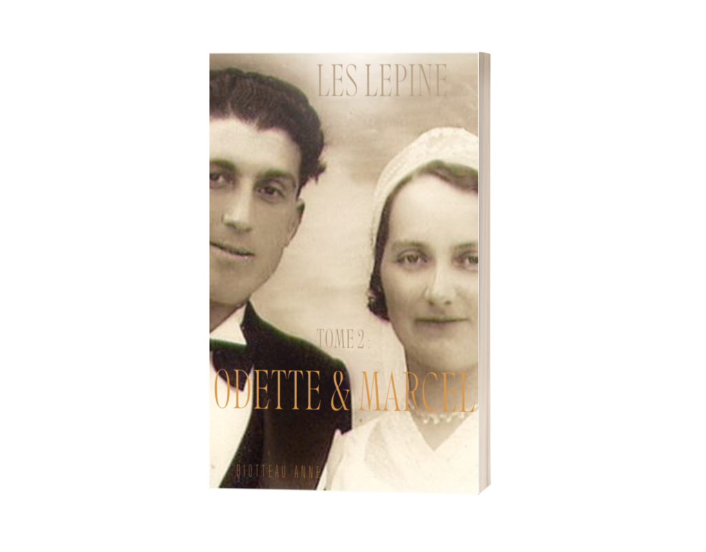 livre avec un couple de jeunes mariés sur la couverture dans les années 30