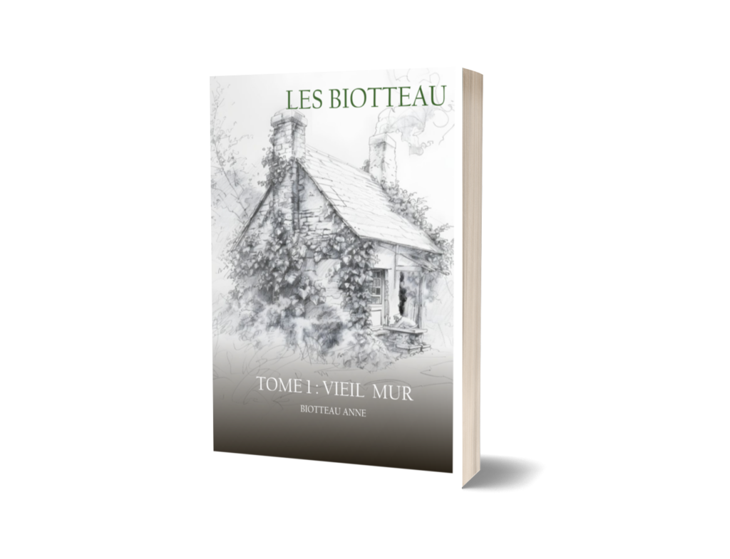 livre avec une vieille maison en pierres dessinées en noir et blanc